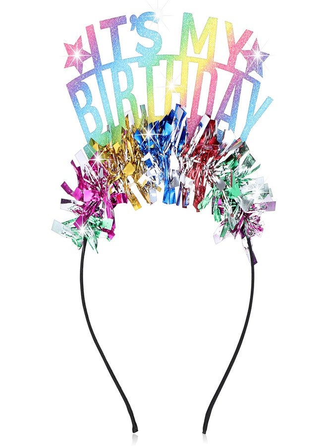 guduling Happy Birthday Headband Girls,Colorful Its My Birthday Headband,Birthdays Headbands for Girls,Sweet Happying Birthdays Tiara Accessories for Kids Toddlers Girl Women - Image 1